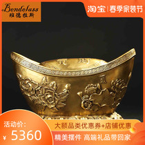 Banderras Gold Dollar Treasure Swing Piece Pure Copper Bill Swing home Feng Shui Xuan Guan Yuan Money Transfer Living Room Swing Piece
