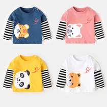Baby clothes long sleeve T-shirt toddler boy spring and autumn spring dress 1 baby girl 1-3 years old 6 months child bottom coat
