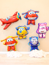 Babys birthday decoration arranged cartoon aluminum film balloon flying Man Ledidodo pack sheriff style