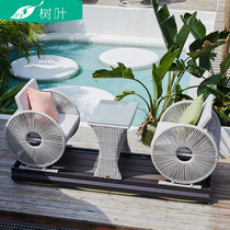 Outdoor courtyard balcony garden canyon swing chair villa double power rock chair Nordic outdoor chair rocking chair