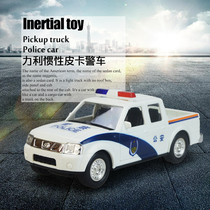Lili police car police pickup large inertial toy car police car can open the door childrens toy model gift