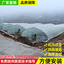 Agricultural greenhouse greenhouse skeleton farmed vegetables steel frame greenhouse Hot galvanized greenhouse Steel pipe conjoined elliptical tube greenhouse