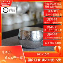 Sterling silver 999 Japanese handmade polished silver cup sterling silver 999 tea cup tea ceremony household tea cup kung fu tea cup