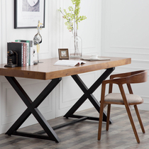 American dining table retro old dining table and chair combination wrought iron dining table all solid wood dining table computer desk desk desk