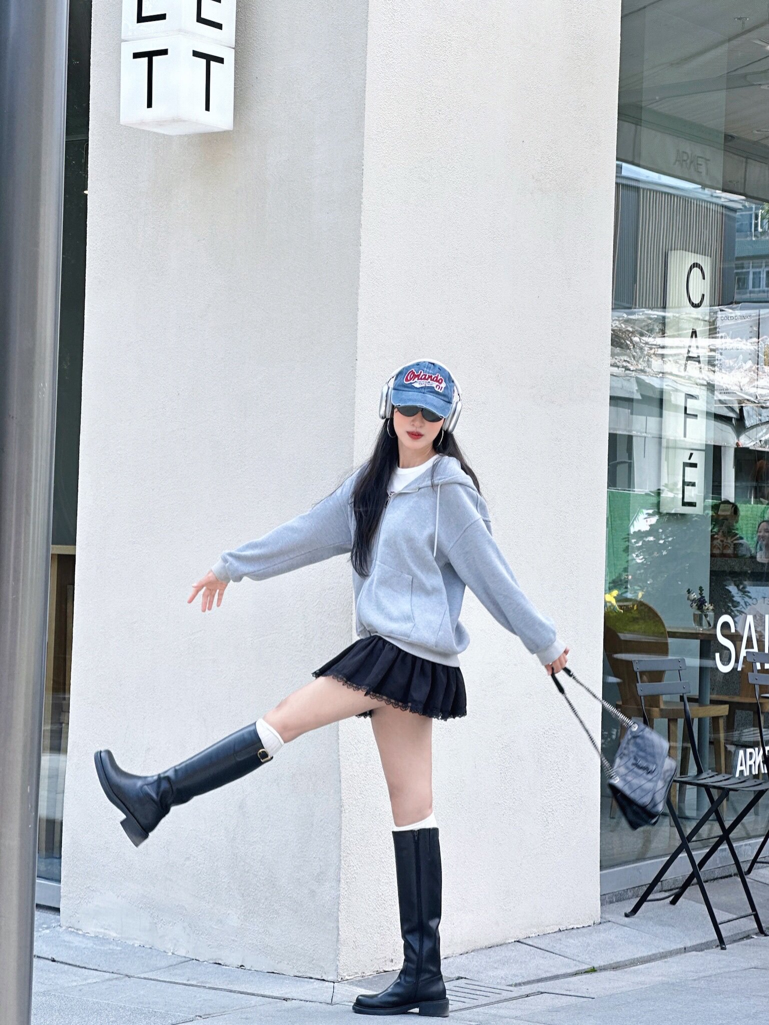 kisscat接吻猫[城市旅人]骑士靴，万茜方枪枪美洋同款真皮皮带扣复古英伦风