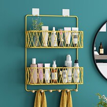 Punch-free toilet rack wall-mounted storage rack bathroom supplies Daquan bathroom wall hanger adhesive hook