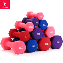 Womens small dumbbells a pair of home fitness yoga plastic arm thin arm 1 2 3 4 5KG for children men and women