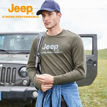 Jeep flagship store official thin long-sleeved T-shirt mens perspiration mens T-shirt Jeep mens monopoly outdoor