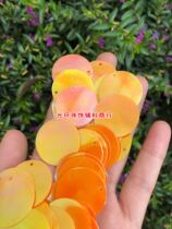 6mm-77mm round color orange sequins Orange sequins Clothing accessories DIY handmade orange yellow beads