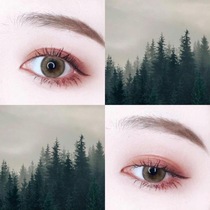 2-pack of mixed-race beauty contact lenses natural yearly throwing large diameter invisible students green brown degree beauty contact lenses net celebrity Melofi