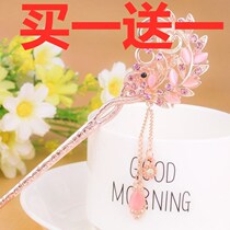 Step shaking childrens ancient clothing hair accessories girl headwear tassel hair hairpin princess style red accessories head hairpin ancient style