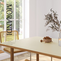 Pure colour leather table cushion waterproof and anti-burn light and luxurious net red table cloth minimalist silicone tea table cloth