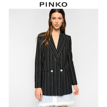 PINKO Womens Wool Striped Blazer 1G14PM7919