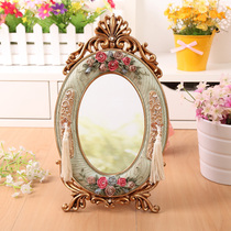 Creative Birthday Gift Eurostyle Retro Dresden Dresden Korean American American Fields Garden Desktop Makeup Mirror Subdorm Table Mirror