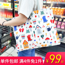 Eco-friendly shopping bag Large capacity shopping bag Womens bag portable bag Canvas supermarket out waterproof bag