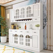 Side cabinet simple modern European style hanging cabinet Cabinet restaurant wine cabinet combination multi-function storage custom Nordic cabinet