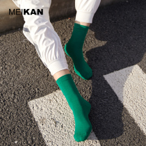 MEIKAN men and women cotton socks spring summer thin socks in stockings stockings stockings Daily solid color socks