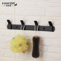 Black bathroom towel hanger hook Wall entrance door rear living room Bedroom coat hook Long row hook Kitchen hook