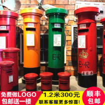 British post box oversize model retro mailbox box iron ornaments clothing store bar decoration ornaments