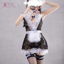 Sexy pajamas sexy underwear sexy suit maid plus size uniform seduction hot clothing on the bed fat sister