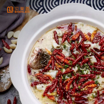 Boiled fish bowl restaurant boiled meat slices big bowl soup basin melamine large household commercial Sauerkraut Fish Bowl