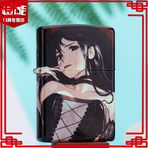 Zippo lighter genuine light paint color printing Dark night spring sexy girl Mens creative personality tide Zippo