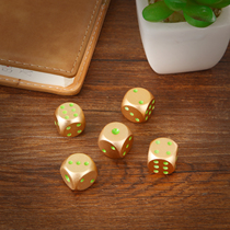 Metal dice set Golden red dice bar KTV mahjong color Aluminum alloy solid sieve color particles