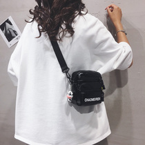 Bag Pack woman 2021 new wave Korean version fashion 100 lap single shoulder small square bag ins personality letter printed slanted satchel