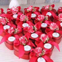 Wedding candy box new creative heart-shaped tinplate candy box wedding gift box iron box sugar box