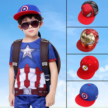 Childrens hat Summer sun hat sunscreen boy Iron Man United States Long Lightning Spiderman Ottmann Performance suit