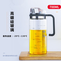 Restaurant 900ml large oil tank kitchen household oil bottle set vinegar pot seasoning bottle thickened glass leak proof