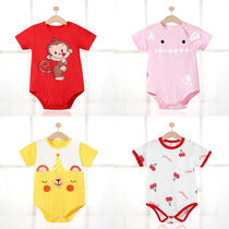 3-1 8 yue even body pants infant hip ying ke ai child short sleeve boy bao pi sweat suit soft girls