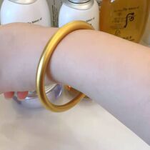  Ancient gold bracelet 999 pure gold plain ring 3D hard gold bracelet Simple and generous plain gold inheritance bracelet