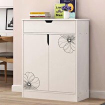 Large household capacity Bedroom multi-storey economic shoe rack Living room foyer storage door Wooden shoe cabinet cabinet with door