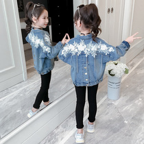 12-year-old girl autumn clothes 2021 New Korean childrens clothing foreign style children children autumn girl denim coat