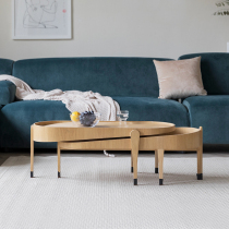 Cheek sound 1 2 coffee table Japanese solid wood living room multifunctional combination small apartment tea table modern Nordic simple side a few