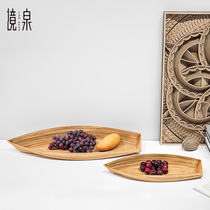 Jing Quan Thailand imported Southeast Asian handicrafts bamboo fruit plate living room coffee table fruit plate household snack plate