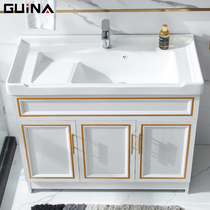 Quina's pot of ceramic pots space aluminum laundry counter small-scale laundry bathrobe combined laundry table