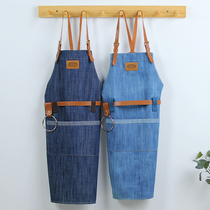 Apron 2021 New Chef kitchen apron cafe waiter dining work work apron custom LOGO