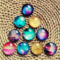 A set of creative crystal glass refrigerator stickers small fresh and cute cartoon starry sky magnetic stickers decorative stickers