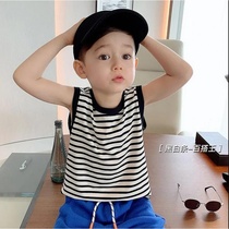 Boy Clothing Boy Vest Summer 2020 New Children Summer Clothing Pure Colour Korean version Yangqi Childrens baby sleeveless