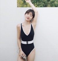  2019 new sexy retro skinny net celebrity INS swimsuit 2018 new hot spring vacation one-piece swimsuit female