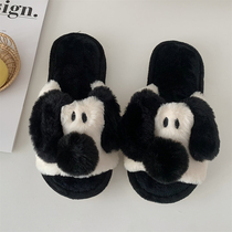 Women's winter new couples indoor warm cotton slippers personality boys home non-slip cute plush shoes
