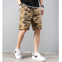 Summer camouflage tooling shorts mens loose straight casual beach pants cotton thin American sports five-point pants