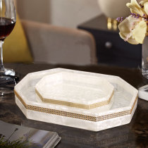 Nordic light luxury large tray simple home coffee table storage plate fruit plate model room display decorations ornaments