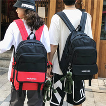 ins Gangfeng school bag men and women Korean version Harajuku high school backpack fashion trend large capacity 2021 new backpack