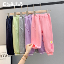 Boys and girls pants childrens wear casual pants small children can open crotch sports pants baby wear trousers Spring and Autumn New