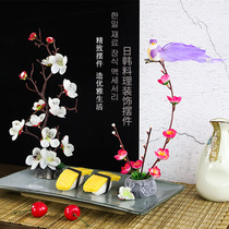 Hotel Western food set plate decoration features flowers and plants creative sashimi salmon dishes artistic conception surrounding the edge pan head embellished flowers