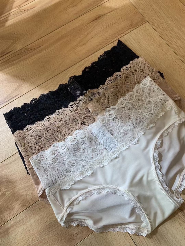 Ms. ckiss low waist sexy French style lace thin triangular underpants Modale Three-three-color XS-L number