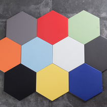 Nordic simple solid color hexagonal brick kitchen bathroom tile wall tile balcony porch guest restaurant hexagonal floor tiles